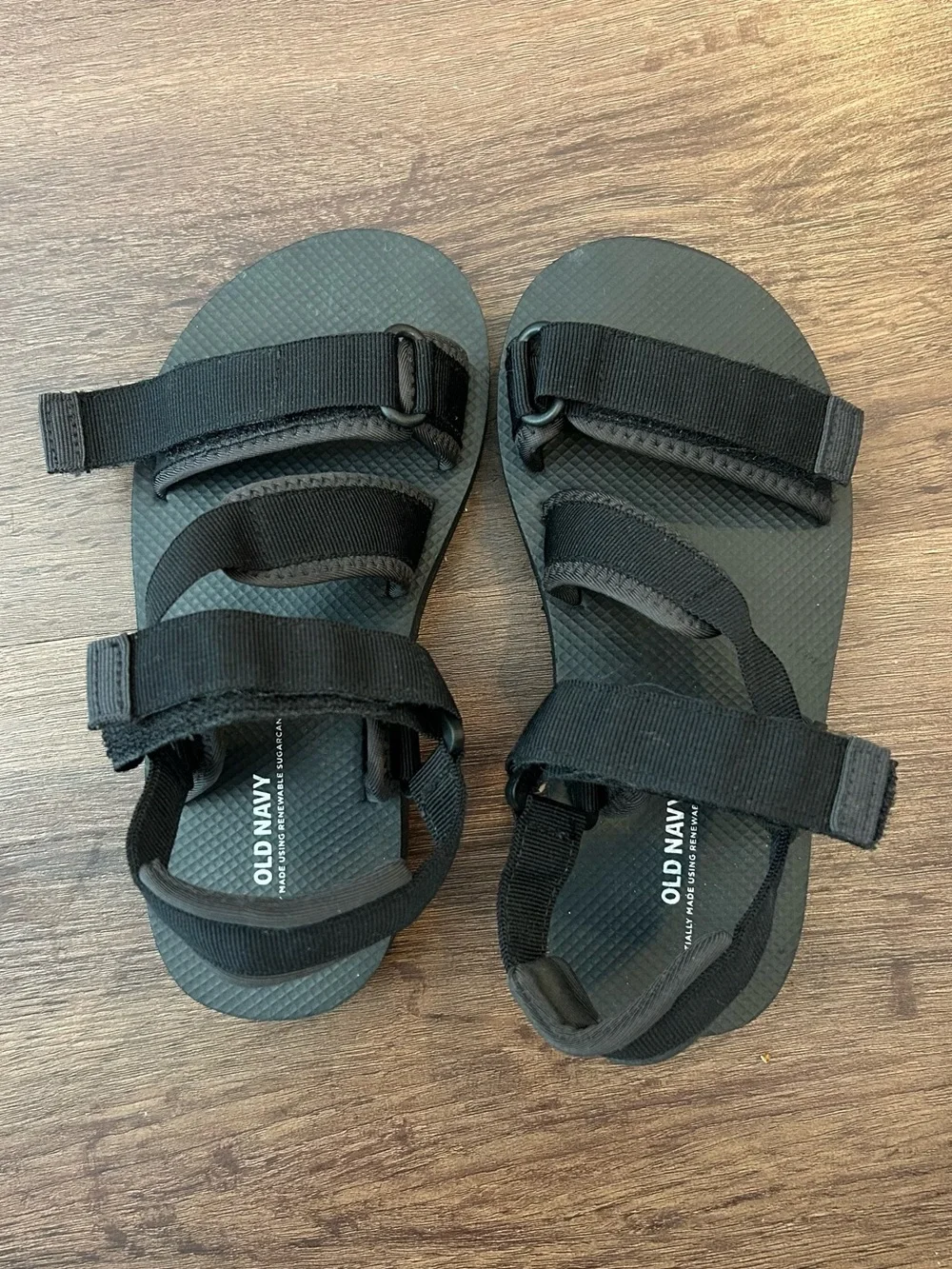 Old Navy Black Kids' Adjustable Strap Sandals
